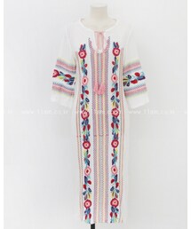 11AM | エスニック刺繍タッセル付きワンピース(ワンピース)