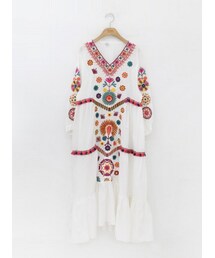 11AM | ユニークオリエンタルロングワンピース(ワンピース)