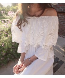 11AM | レースフリルオフショルダーワンピース(ワンピース)