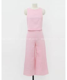 11AM | シンプルリネントップ×ワイドパンツセットアップ(セットアップ)