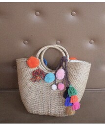 11AM | カラフルポンポンカゴバッグ(かごバッグ)