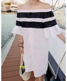 11AM | ガーリーラインポイントリネン混ワンピース(ワンピース)