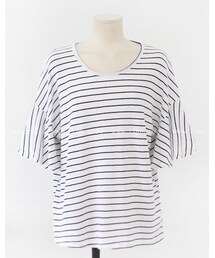 11AM | ルーズシルエットドロップボーダーTシャツ(Tシャツ/カットソー)