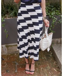 11AM | ブロックカラージグザグスカート(スカート)