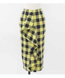 ビッグギンガムチェックラッフルスカート(スカート)
