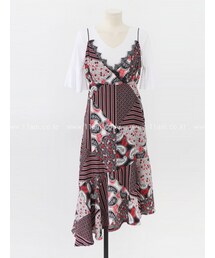 11AM | ラッフルフリルトップ×ペイズリープリントレースワンピースSET(ワンピース)