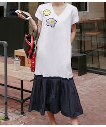 11AM | フレンチスリーブVカットワンピース(ワンピース)