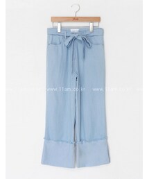 11AM | ロールアップリボンデニムパンツ(デニムパンツ)