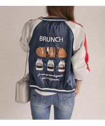 11AM | ユニーク刺繍ラインブルゾン(ブルゾン)