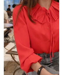 11AM | ワイドプリーツカラーブラウス(シャツ/ブラウス)