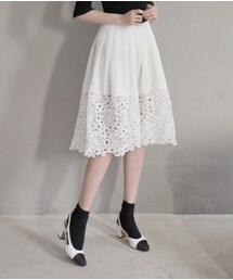 11AM | フラワーパンチング入りフレアスカート(スカート)