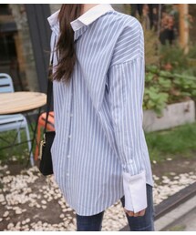 11AM | リバーシブルストライプシャツ(シャツ/ブラウス)