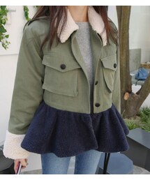 11AM | ドッキングぺプラムジャケット(ミリタリージャケット)