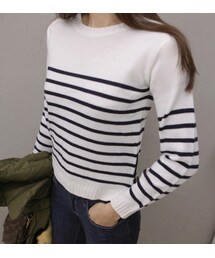 11AM | パネルボーダーニットTシャツ(Tシャツ/カットソー)