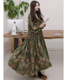 11AM | エスニックＶカットワンピース(ワンピース)