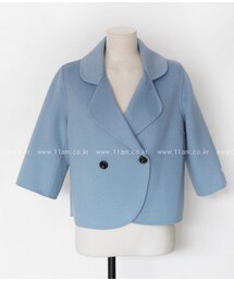 11AM | ハンドメイドパステルカラーミニマルショートコート(その他アウター)