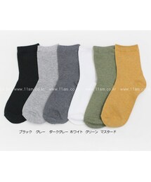 シンプル＆リブ編みソックス(ソックス/靴下)