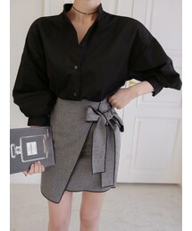 リボンポイントラップスカート(スカート)