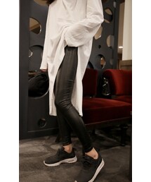 裏ファーレザー調レギンス(レギンス/スパッツ)