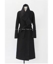 11AM | フェミニンフロントオープンロングコート(マフラーSET)(その他アウター)