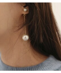 11AM | フェミニンフェイクパールピアス(ピアス（両耳用）)