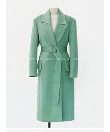 11AM | ベルト付きカラー配色ロングコート(その他アウター)