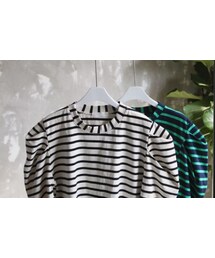 ガーリーパフスリーブボーダーTシャツ(Tシャツ/カットソー)