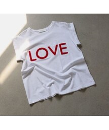 LOVEロールアップTシャツ(Tシャツ/カットソー)