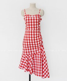 11AM | アシメ丈チェックワンピース(ワンピース)