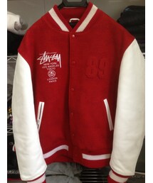 STUSSY | レザー切り替えスタジャン(スタジャン)