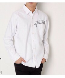 STUSSY | ロゴ白シャツ(シャツ/ブラウス)