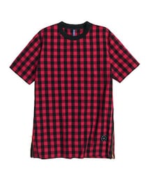 H&M | ウーブンTシャツ 赤×黒チェック(Tシャツ/カットソー)