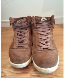 NIKE | nike DUNK HIGH premium 2008年製 ブラウンメッシュスエード(スニーカー)