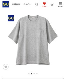 GU | ヘビーウエイト ビックシルエットT グレー(Tシャツ/カットソー)