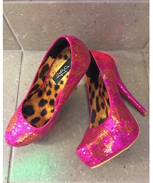 IRON FIST | digi skull sequin platform(パンプス)