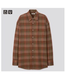 UNIQLO | ライトフランネルワイドフィットチェックシャツ(長袖) / サイズ M(シャツ/ブラウス)