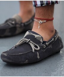 STEFANO GAMBA | 迷彩柄ドライビングシューズ(モカシン/デッキシューズ)