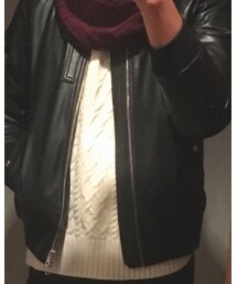 NANO universe | アウトレットで買ったMA-1のライダース(ライダースジャケット)