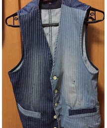Purple&Yellow | デニムジレ(スーツベスト)