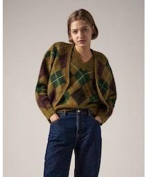 ZARA | WOOL BLEND KNIT CARDIGAN(ノーカラージャケット)