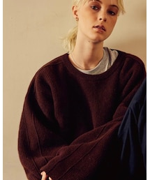 YOKE | 7G OVERSIZED HALF CARDIGAN C/N(ニット/セーター)