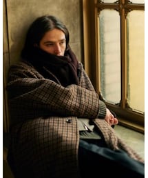 YOKE | DOUBLE JQUARD KNIT BALL COLLAR COAT(ステンカラーコート)