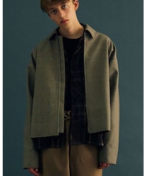 YOKE | FIVE COLORS PLAID WOOL CUT-OFF DRIZZLER JACKET(ブルゾン)