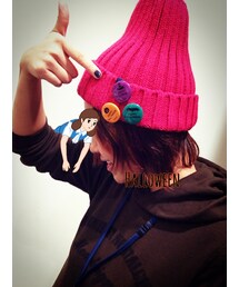 GU | ハロウィン缶バッチ:ikka(ニットキャップ/ビーニー)