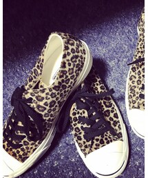 CONVERSE | おそろのレオパードスニーカー 靴紐白▶︎黒にチェンジ(スニーカー)