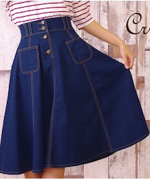 Crisp | デニムフレアスカート
(デニムスカート)