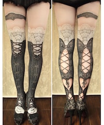 abilletage | corset tights victorian -black-(タイツ/ストッキング)