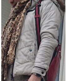 NICOLE CLUB | 白ダウン 表面PU柄押(ダウンジャケット/コート)