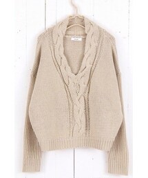 niko and... | ＢＩＧケーブルプルオーバー

(ニット/セーター)