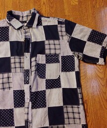 しまむら | ストライプ＆チェック＆水玉  ブルーシャツ(シャツ/ブラウス)